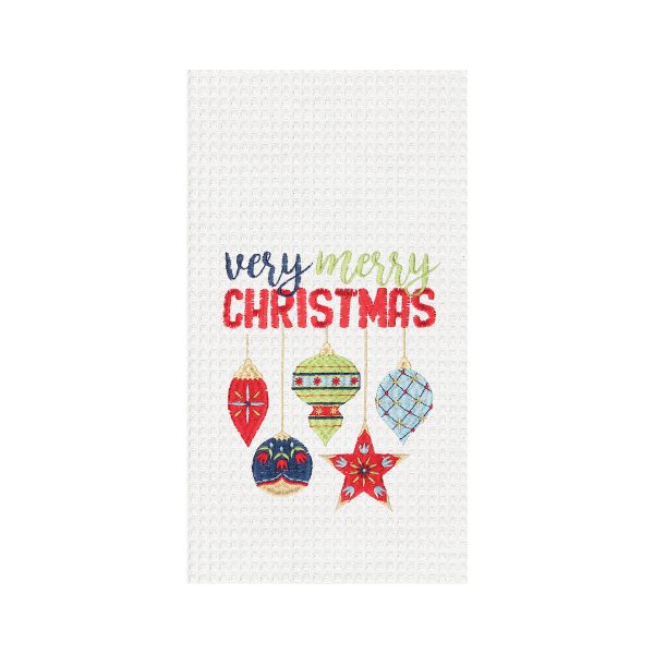 Very Merry Ornament Kitchen Towel on Sale