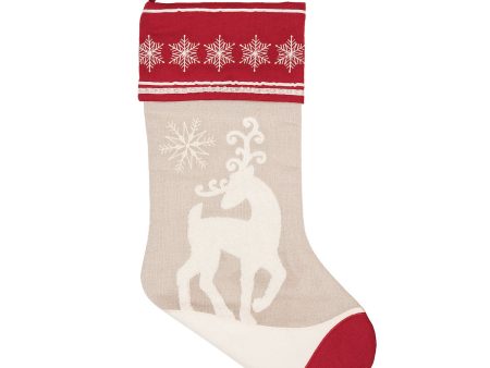 Deer with Snowflakes Stocking Online now