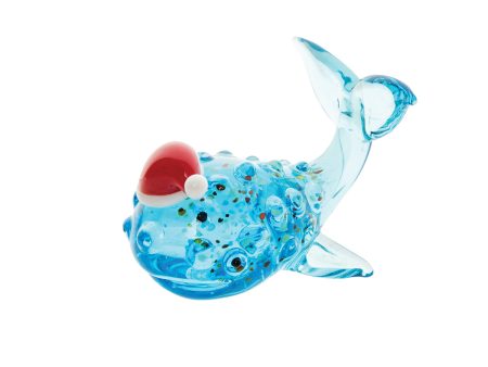 Whale with Santa Hat Figurine Discount