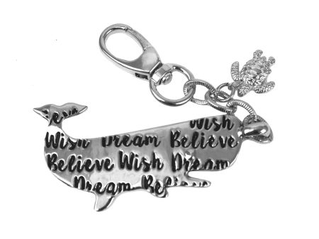 Silver Whale Key Fob Bag Charm Fashion