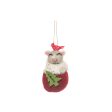 Cat in Stocking with Cardinal Fabric Ornament Discount