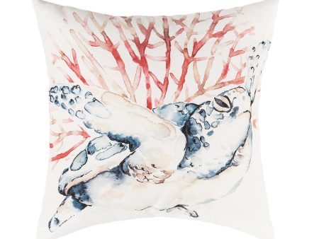 Blue and Coral Turtle Pillow Supply