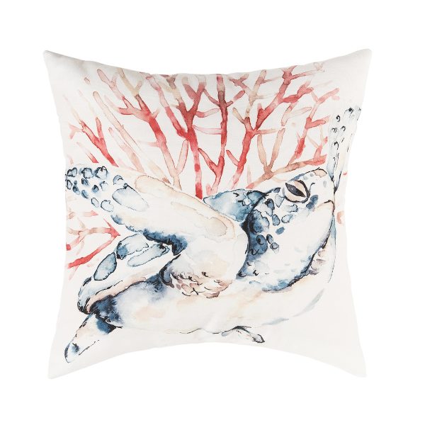 Blue and Coral Turtle Pillow Supply