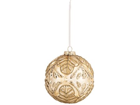 Antique Gold Embossed Orb Ornament For Cheap