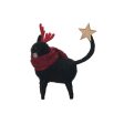 Black Cat Reindeer Figurine For Sale