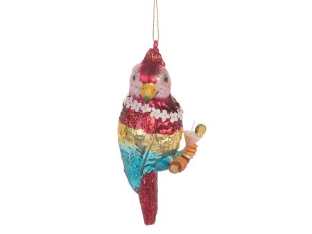 5.4 in. Glass Parrot Ornament Supply