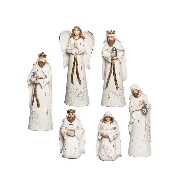 Traditional Nativity with Leaves Set Online