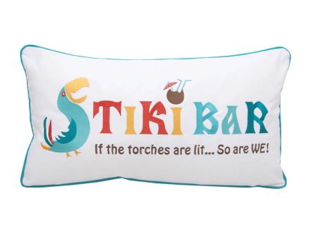 Tiki Bar Indoor Outdoor Lumbar Pillow Fashion