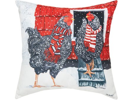 Winter Chicken Pillow Discount