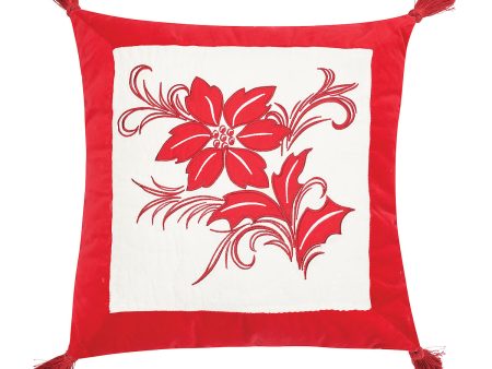 Winter Frost Poinsettia Pillow Supply