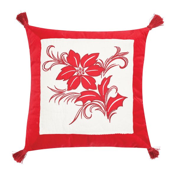 Winter Frost Poinsettia Pillow Supply