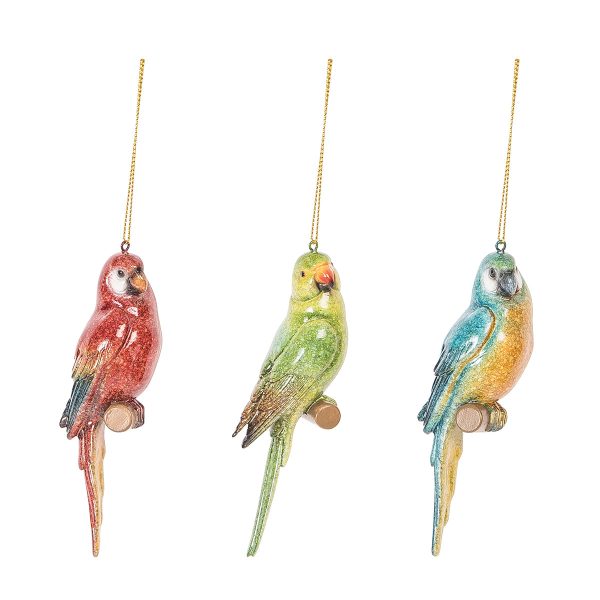 Tropical Birds Ornaments, Asst. Online now