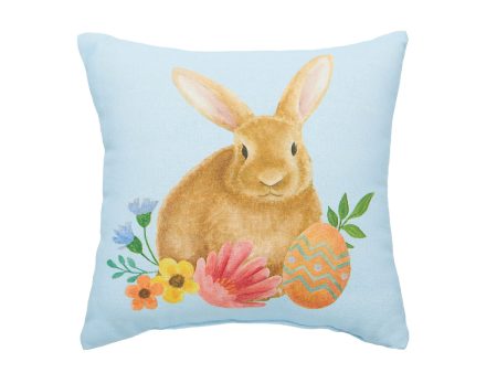 Blue Floral Bunny Mini Pillow Online Sale