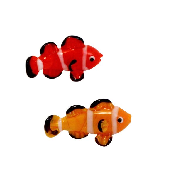 1 in. Glass Clownfish Figure, Set of 12 For Sale