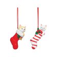 Cat in Stocking Ornaments, Asst. of 2 For Discount