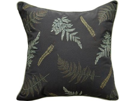 Ebony Ferns Pattern Indoor Outdoor Pillow Online