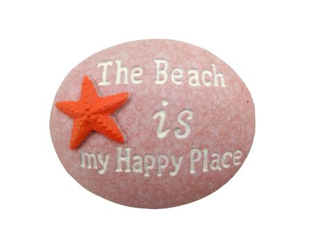 1.75 in. Polyresin Happy Sea Star Magnet Pebble Online Hot Sale