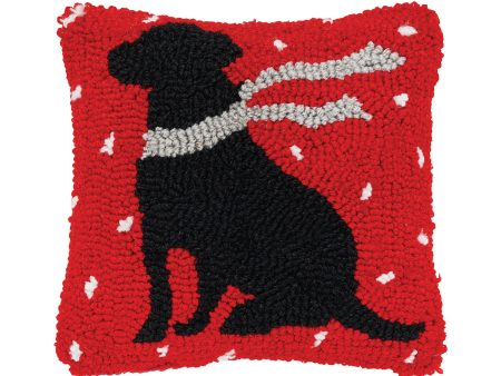 Winter Dog Hooked Mini Pillow Hot on Sale