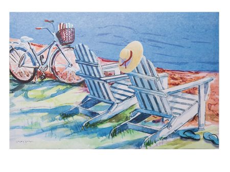 Beach Chairs & Bicycle Wall Art Supply