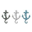 White Blue & Green Anchor Hanger, Asst. of 3 Online