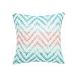 Chevron Coral & Green Pillow Supply