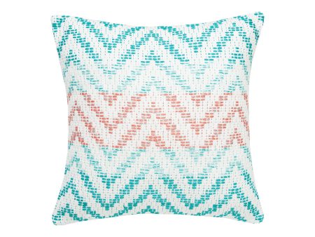 Chevron Coral & Green Pillow Supply