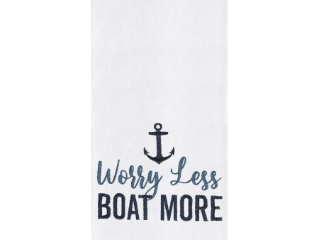 Worry Less Boat More Kitchen Towel Fashion