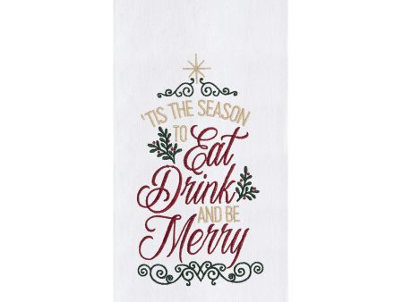 Eat, Drink, & Be Merry Kitchen Towel Cheap