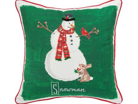 Snowman Alphabet Pillow Cheap