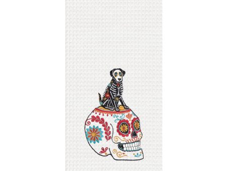 Canine Sugar Skull Kitchen Towel Online