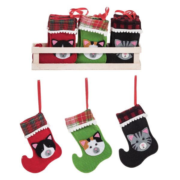 Kitty Mini Stocking Ornaments, Asst. of 24 Discount