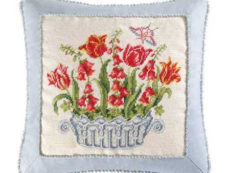 Tulip And Foxglove Pillow Online now