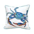 Tropical Punch Happy Crab Indoor Outdoor Pillow Online Sale