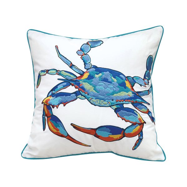 Tropical Punch Happy Crab Indoor Outdoor Pillow Online Sale