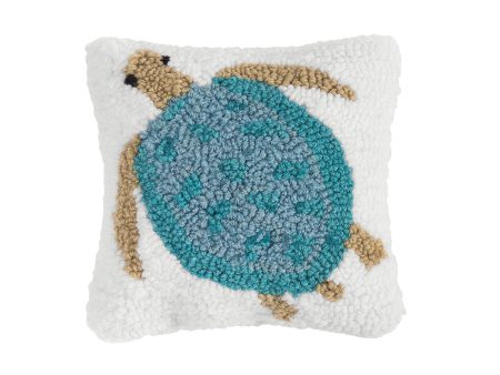 Turtle Hooked Mini Pillow For Sale