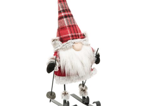 Lumberjack Gnome on Skis Figurine Sale