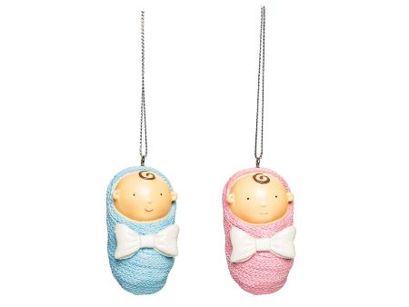 Baby Ornament Pink & Blue, Asst. of 2 Online