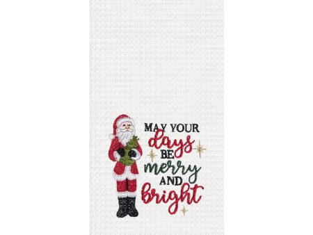 Days Be Merry & Bright Santa Kitchen Towel For Cheap