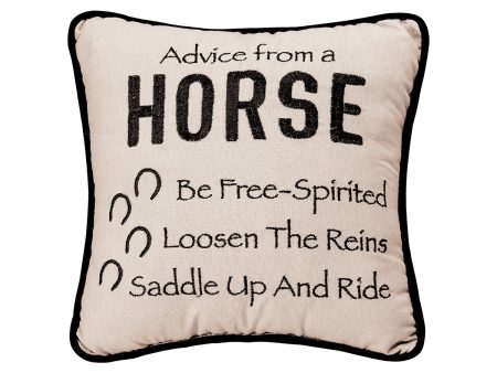 Advice from a Horse Mini Pillow For Sale