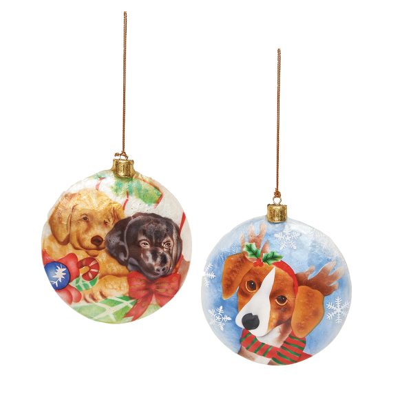 Dog Ornaments, Asst. of 2 Online Hot Sale