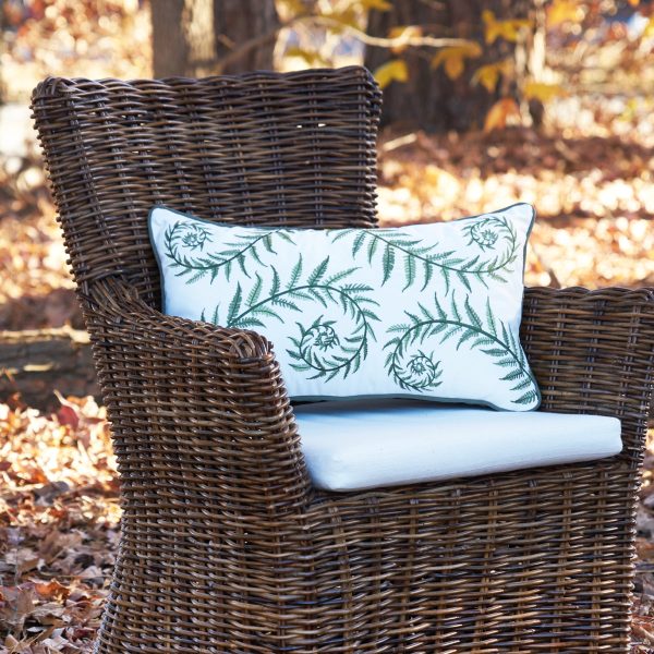 Fiddlehead Fern Indoor Outdoor Lumbar Pillow For Discount