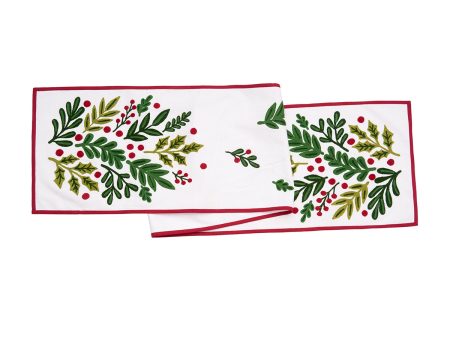 Botanical Christmas Printed Runner on Sale