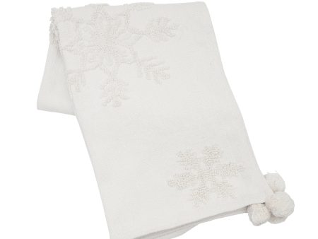 White Snowflake Throw Discount