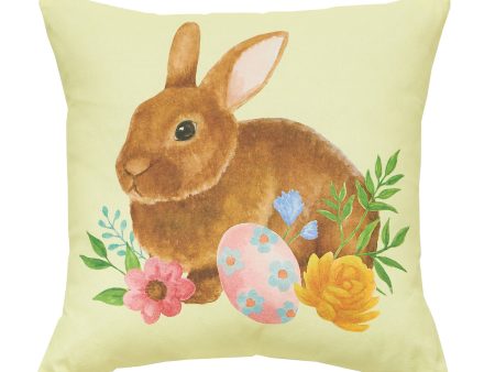 Yellow Floral Bunny Pillow Online now