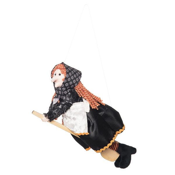 Black & Orange Kitchen Witch Figurine Hot on Sale