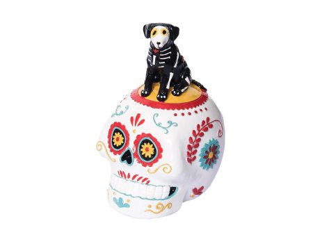 Canine Sugar Skull Figurine Cheap