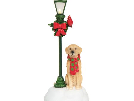 Lamp Post Lab Figurine For Sale