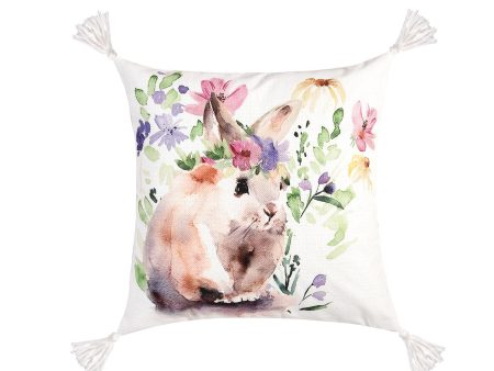 Flowers Bunny Pillow II on Sale