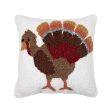 Turkey Feathers Hooked Mini Pillow For Cheap