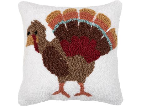 Turkey Feathers Hooked Mini Pillow For Cheap